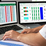 **Prompt 1: From Overwhelmed to Empowered Investor with Excel**
    "A person, initially looking overwhelmed by abstract financial market data and complex charts floating around, then transitioning to a focused and confident expression. They are sitting in front of a laptop, where the screen clearly displays a well-organized Microsoft Excel spreadsheet filled with vibrant financial charts, pivot tables, and clear data, symbolizing clarity and control. The background subtly hints at a modern home office or study, with a compass metaphorically pointing towards the Excel screen, suggesting it's a guiding tool. Soft, intelligent lighting illuminates the scene, highlighting the person's engagement and the power of the spreadsheet."